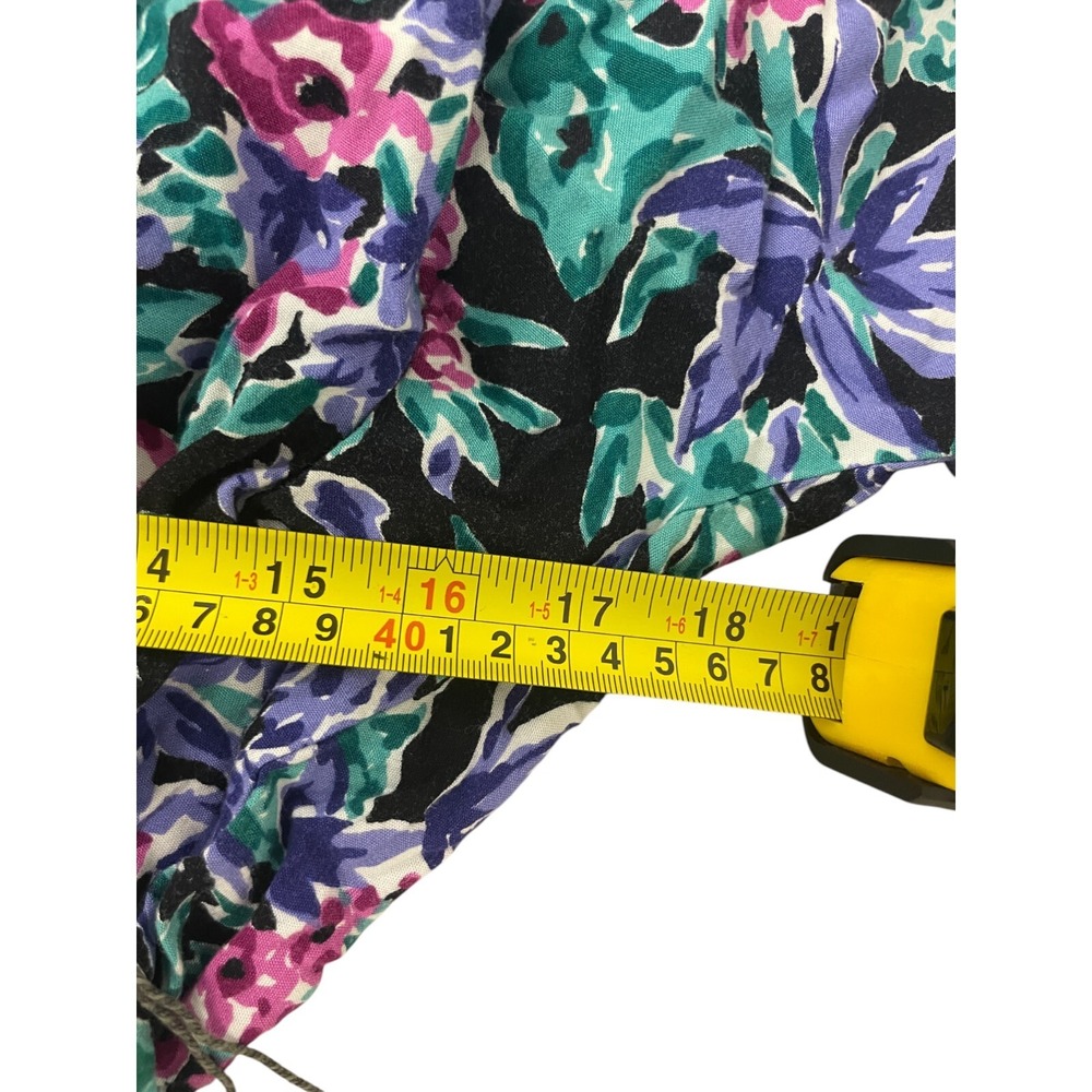 Crazy 4 U Womens Romper L Vintage Floral Short‎ Sleeve Tropical Summer Hippie - Picture 9 of 14